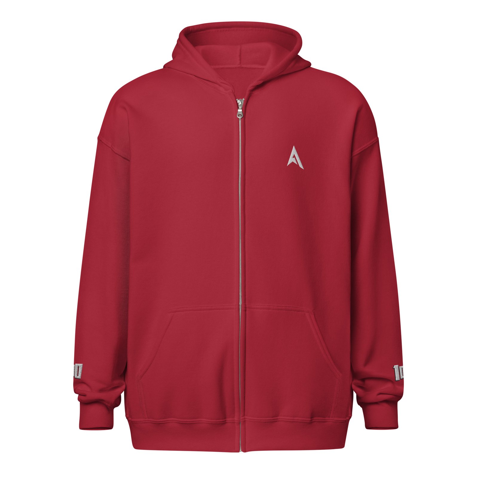 Hunnit Lapz zip hoodie - White Embroidered Logo - Image 11