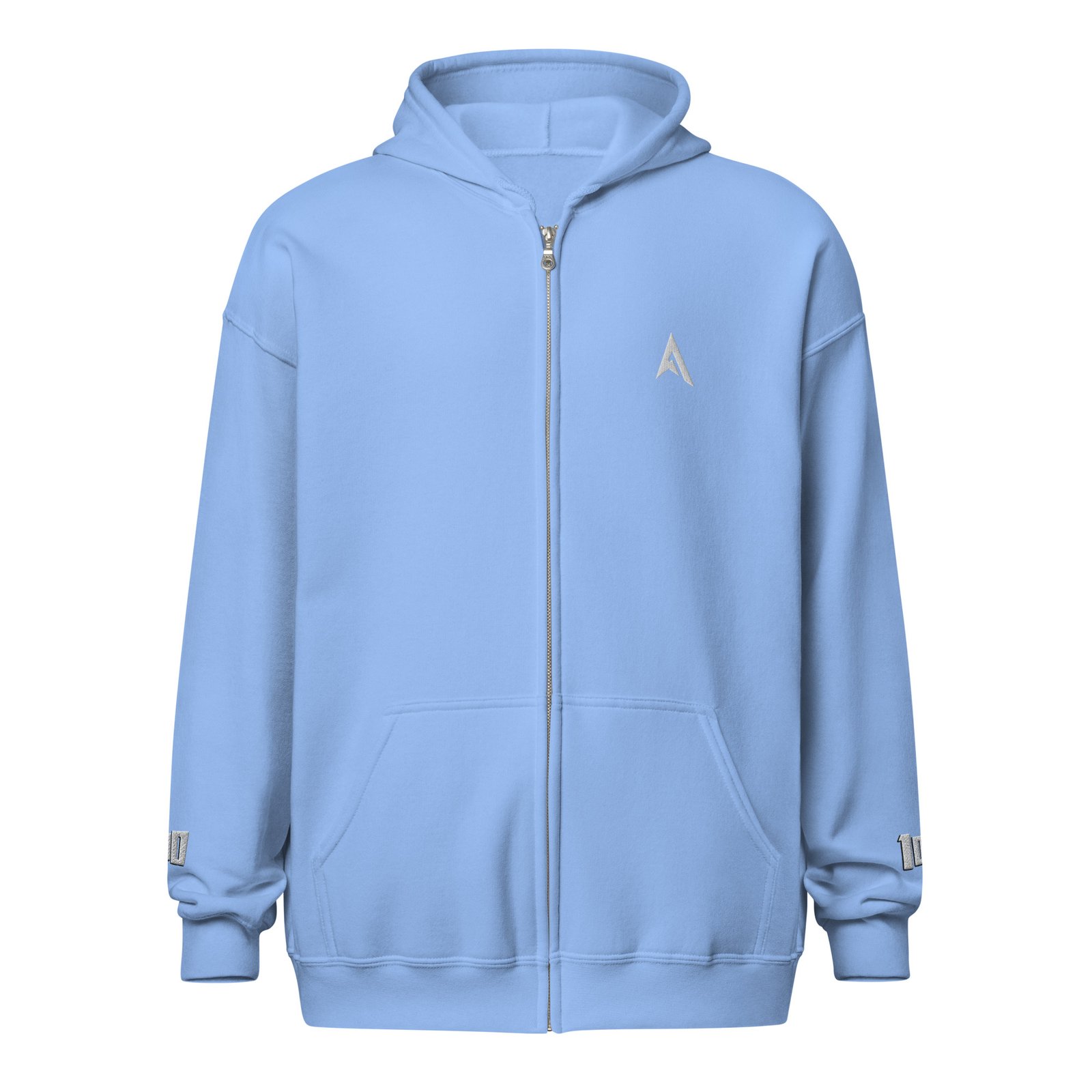 Hunnit Lapz zip hoodie - White Embroidered Logo - Image 5
