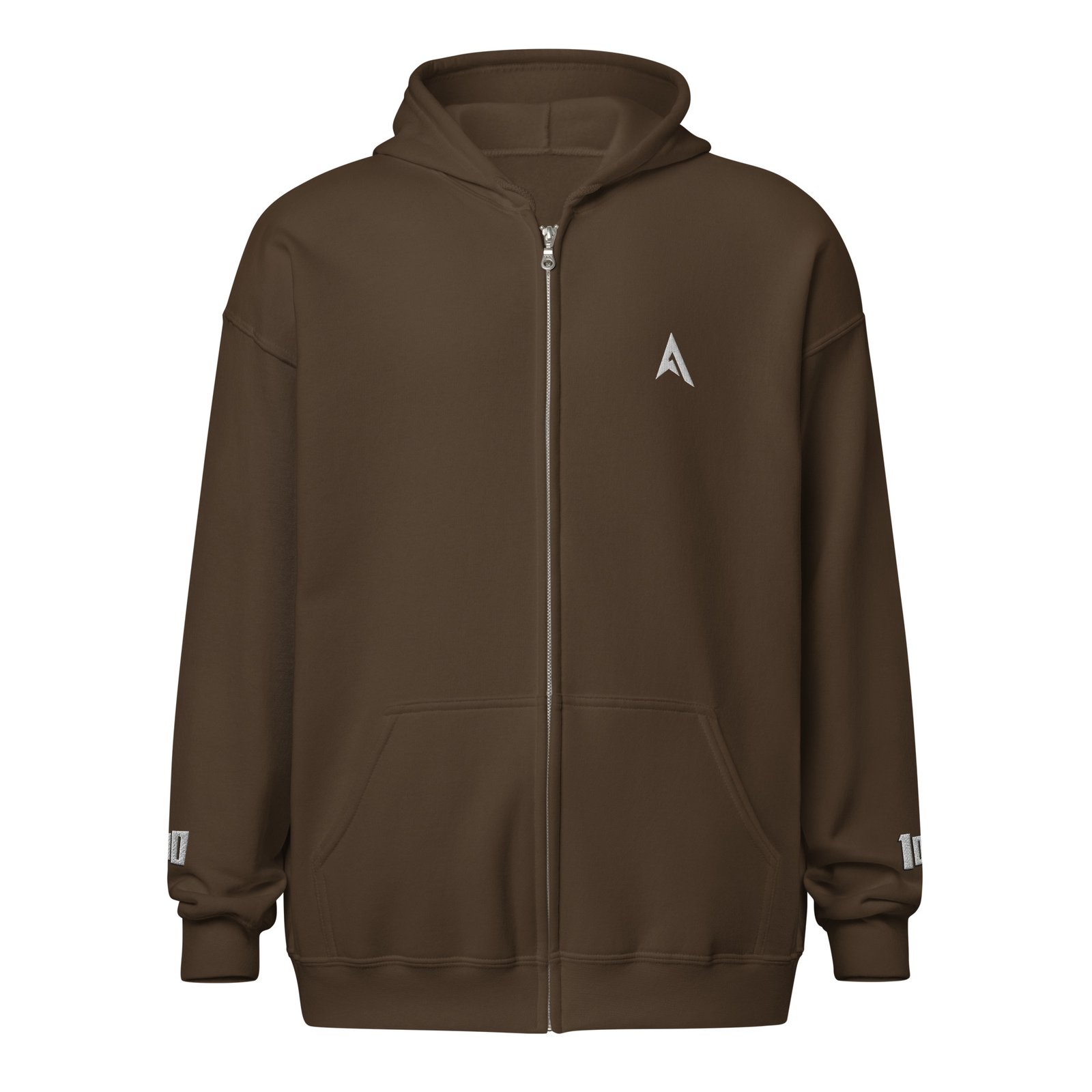 Hunnit Lapz zip hoodie - White Embroidered Logo - Image 4