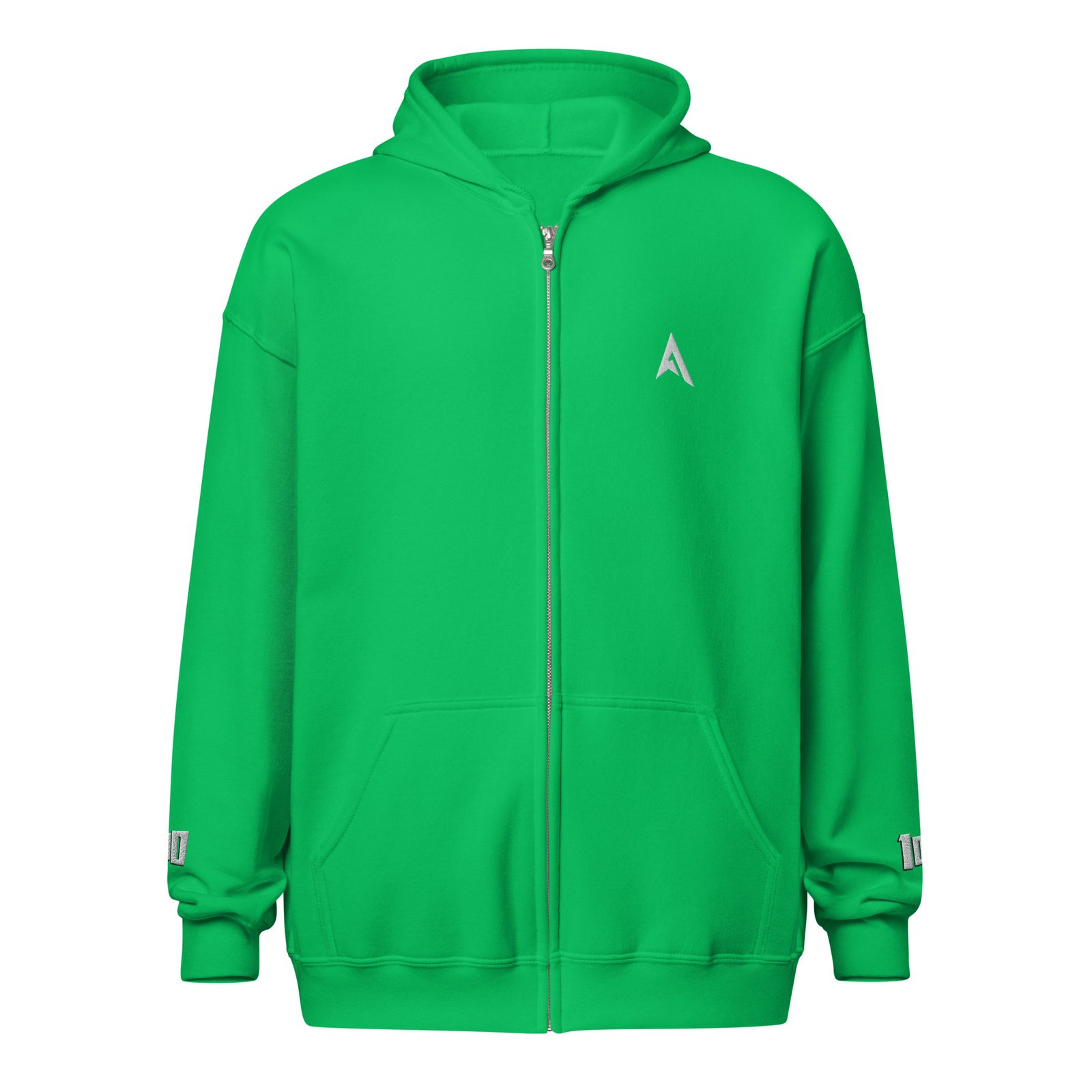 Hunnit Lapz zip hoodie - White Embroidered Logo - Image 10