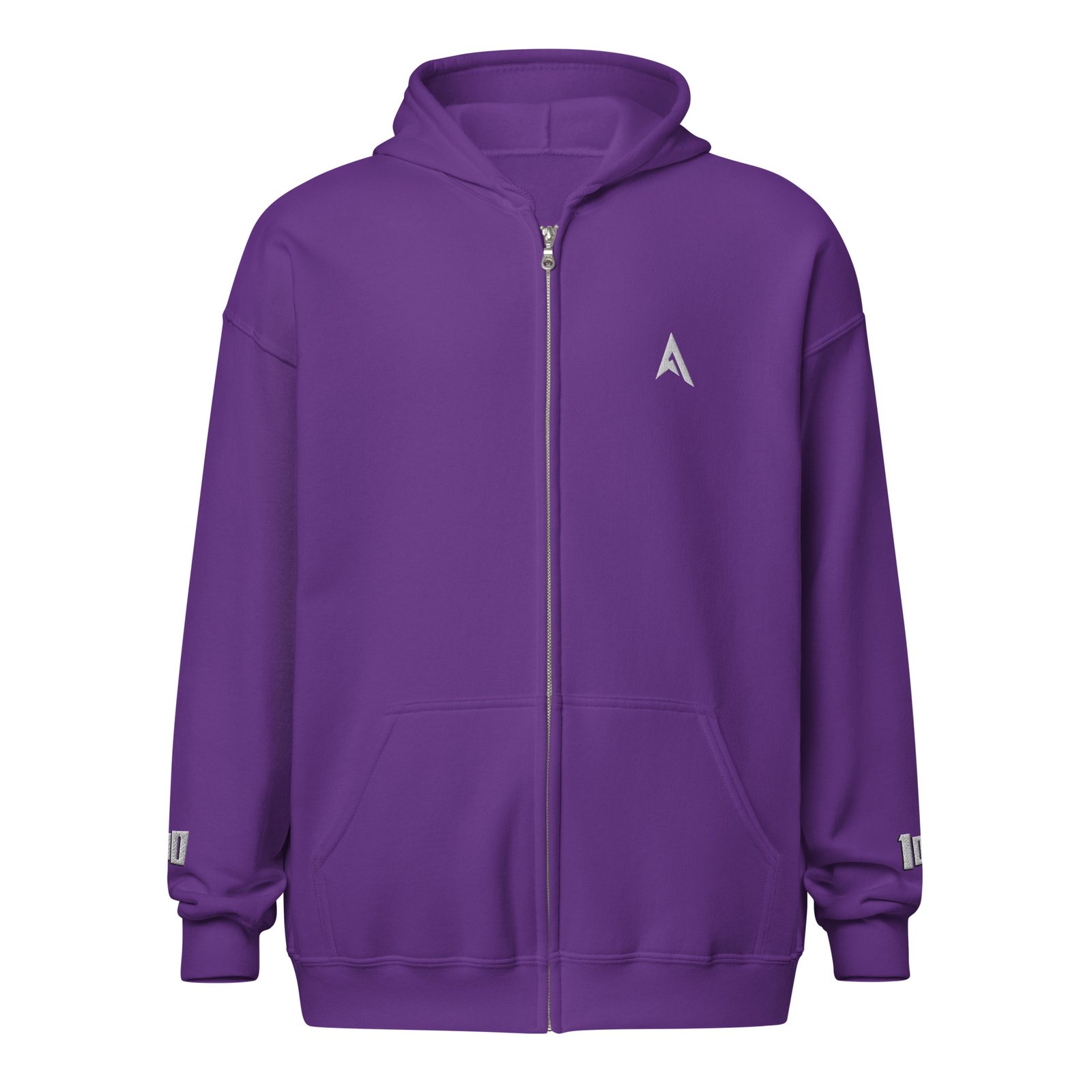 Hunnit Lapz zip hoodie - White Embroidered Logo - Image 8