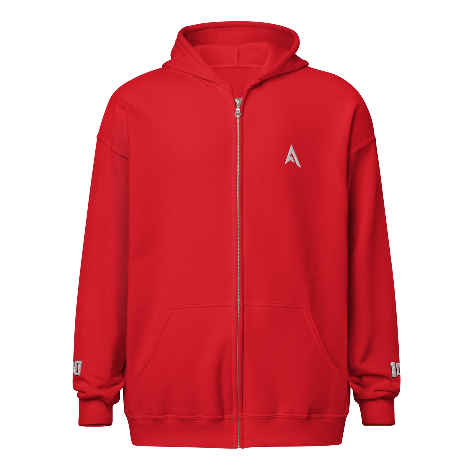 Hunnit Lapz zip hoodie - White Embroidered Logo - Image 7