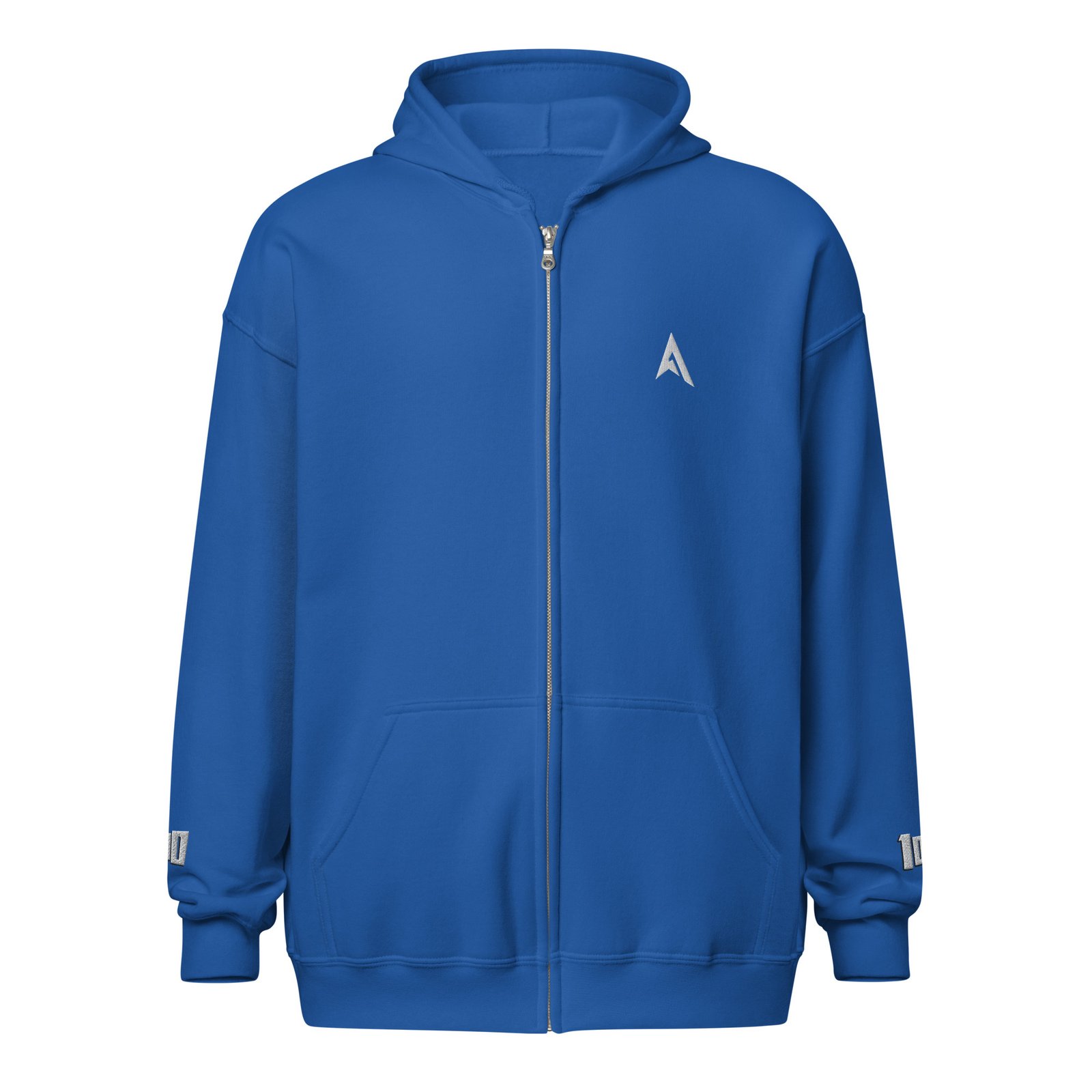Hunnit Lapz zip hoodie - White Embroidered Logo - Image 6