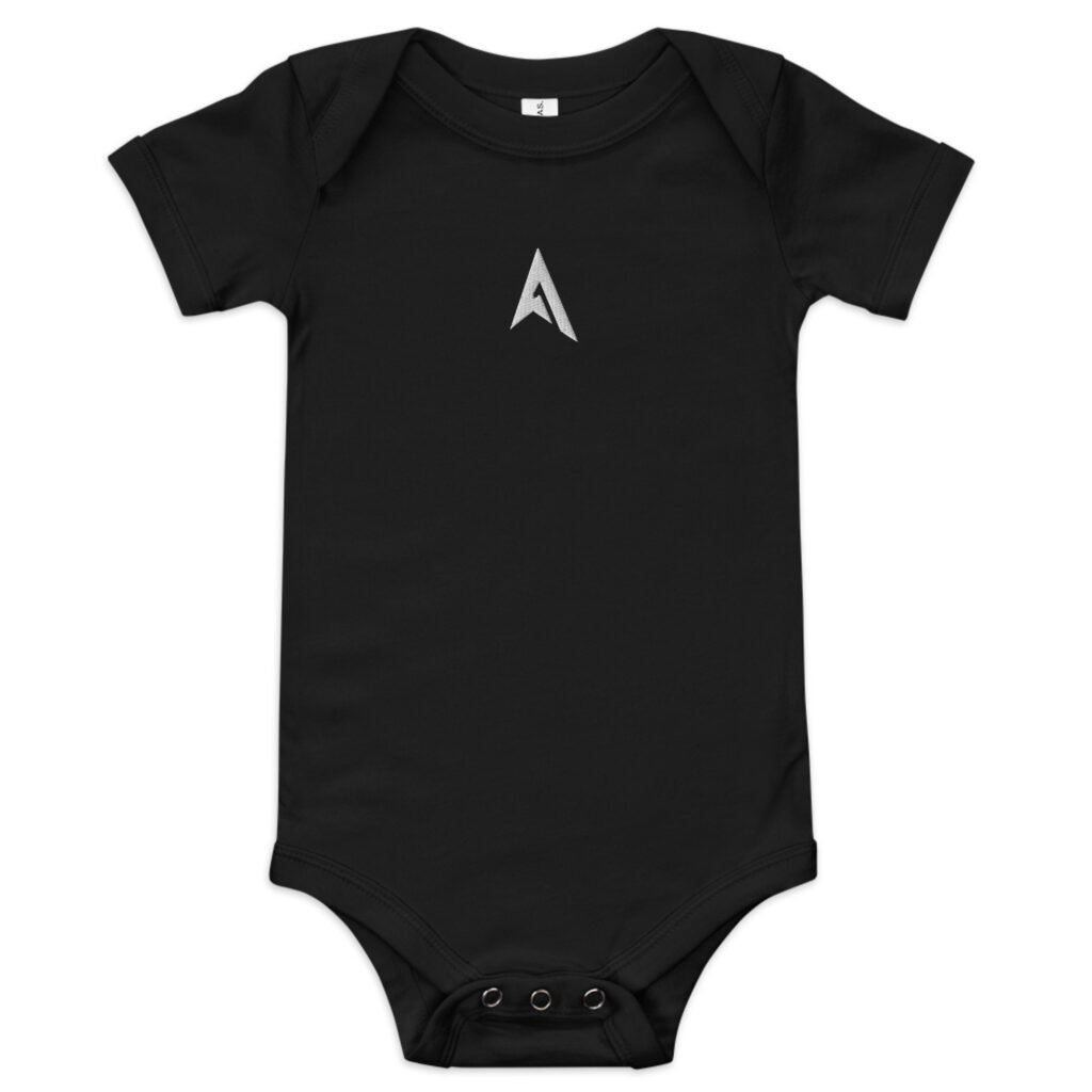 Hunnit Lapz "Baby Lapz" short sleeve one piece - White Embordered Logo
