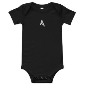 Hunnit Lapz "Baby Lapz" short sleeve one piece - White Embordered Logo